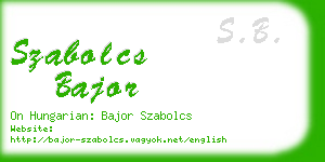 szabolcs bajor business card